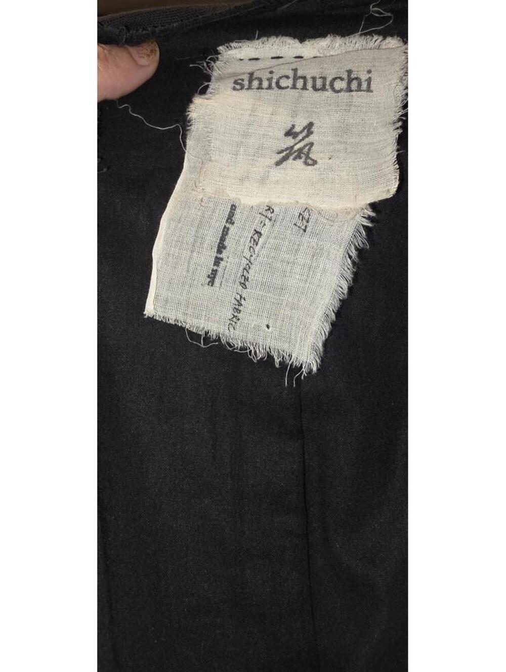 Shichuchi Vintage Black Recycled Fibre Blazer Avant Garde Y2K Designer Size 36 - Picture 4 of 5
